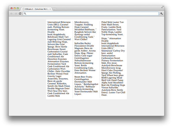 Columnas Múltiples con CSS3