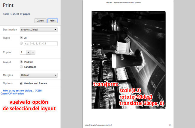 ejemplo1 CSSLab.cl - Impresión portarretrato con CSS3 - Ejemplo 2